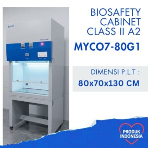 MYCO7-80G1 Biosafety Cabinet BSC class II A2 | Kabinet Keamanan Biologi 80 cm | HEPA H14 | HPL-laminated Plywood