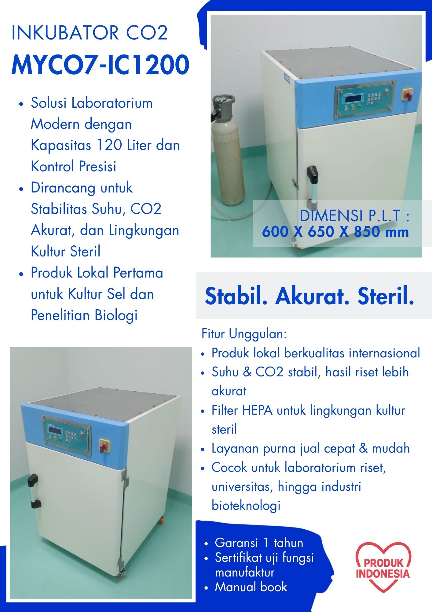 INKUBATOR CO2 MYCO7-IC1200 P1