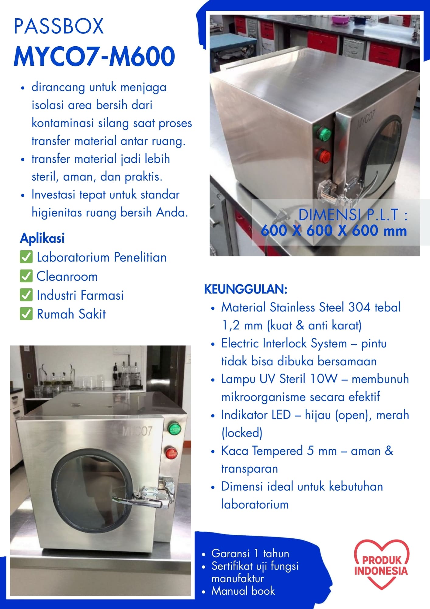 Katalog passbox Interlock MYCO7-M600 Stainless Steel 304 60×60×60 cm ganesha mycolab P1 (2)