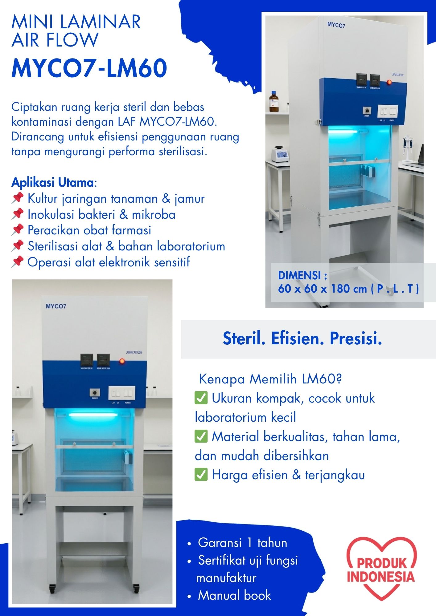 brosur katalog Mini Laminar Air FLow LAF MYCO7-LM60 new p1