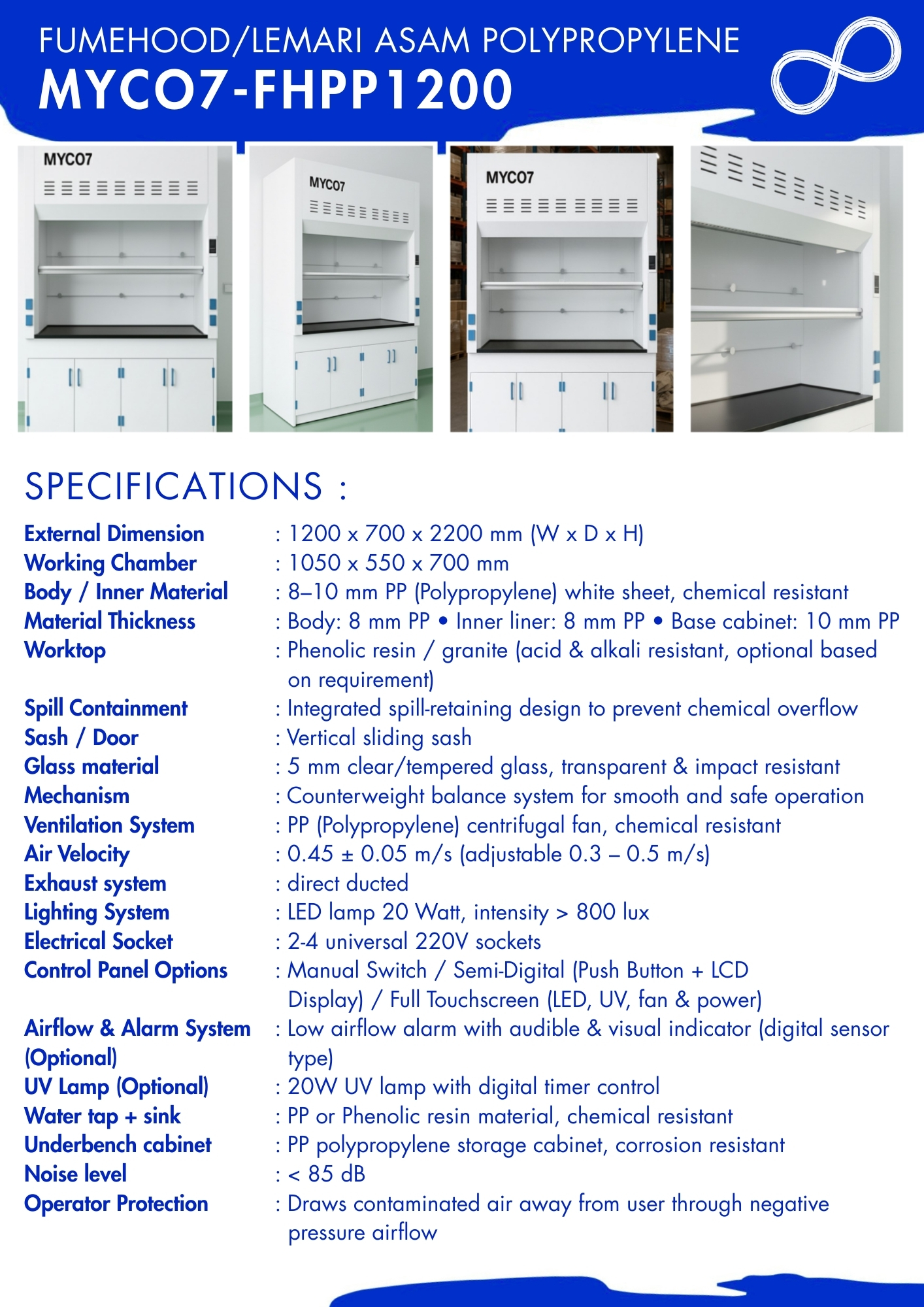 katalog fumehood lemari asam MYCO7-FHPP1200 ganesha mycolab 2026-2027 P2