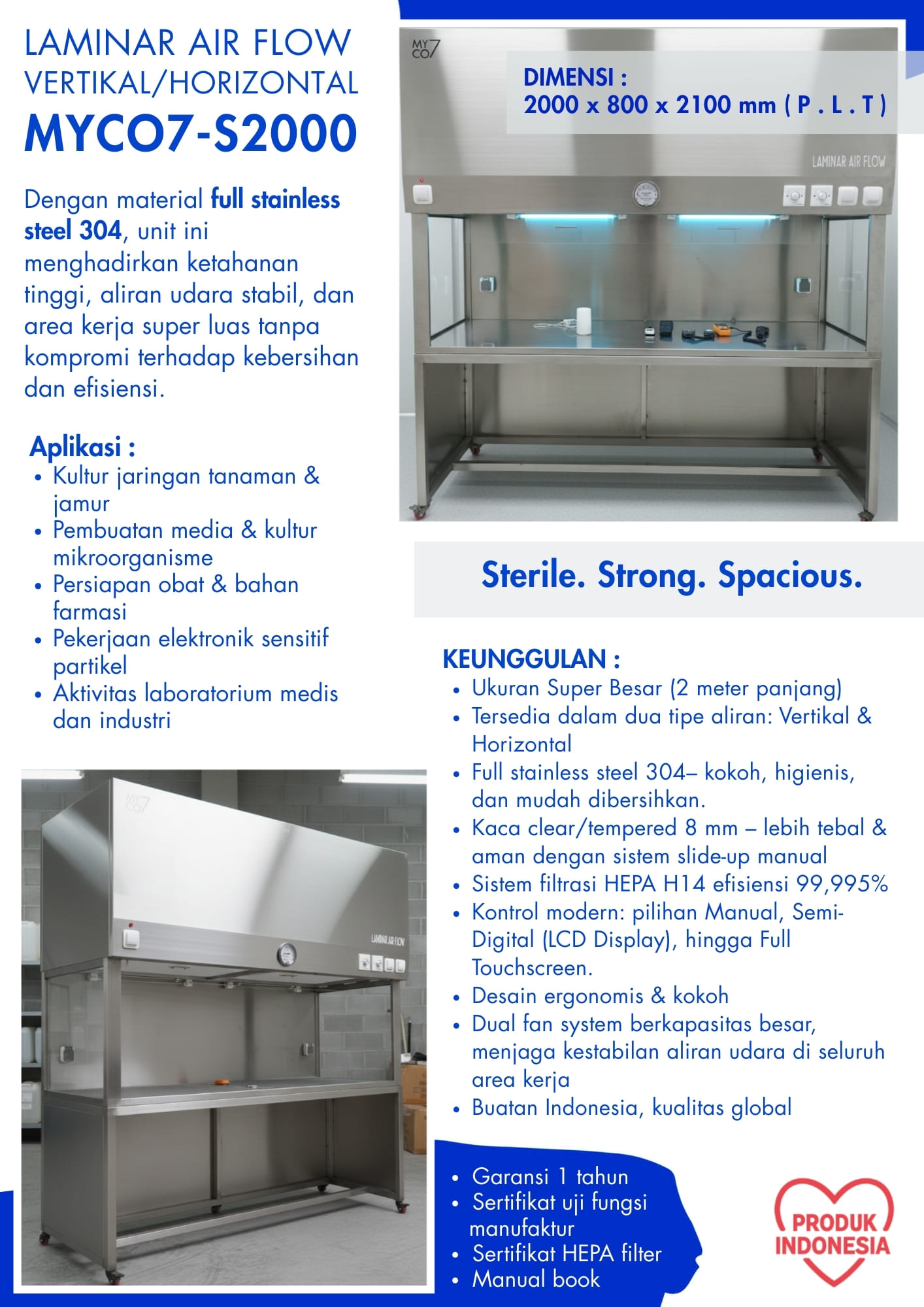 katalog laminar air flow LAF MYCO7-S2000 ganesha mycolab indonesia 2026-2027 p1 (2)